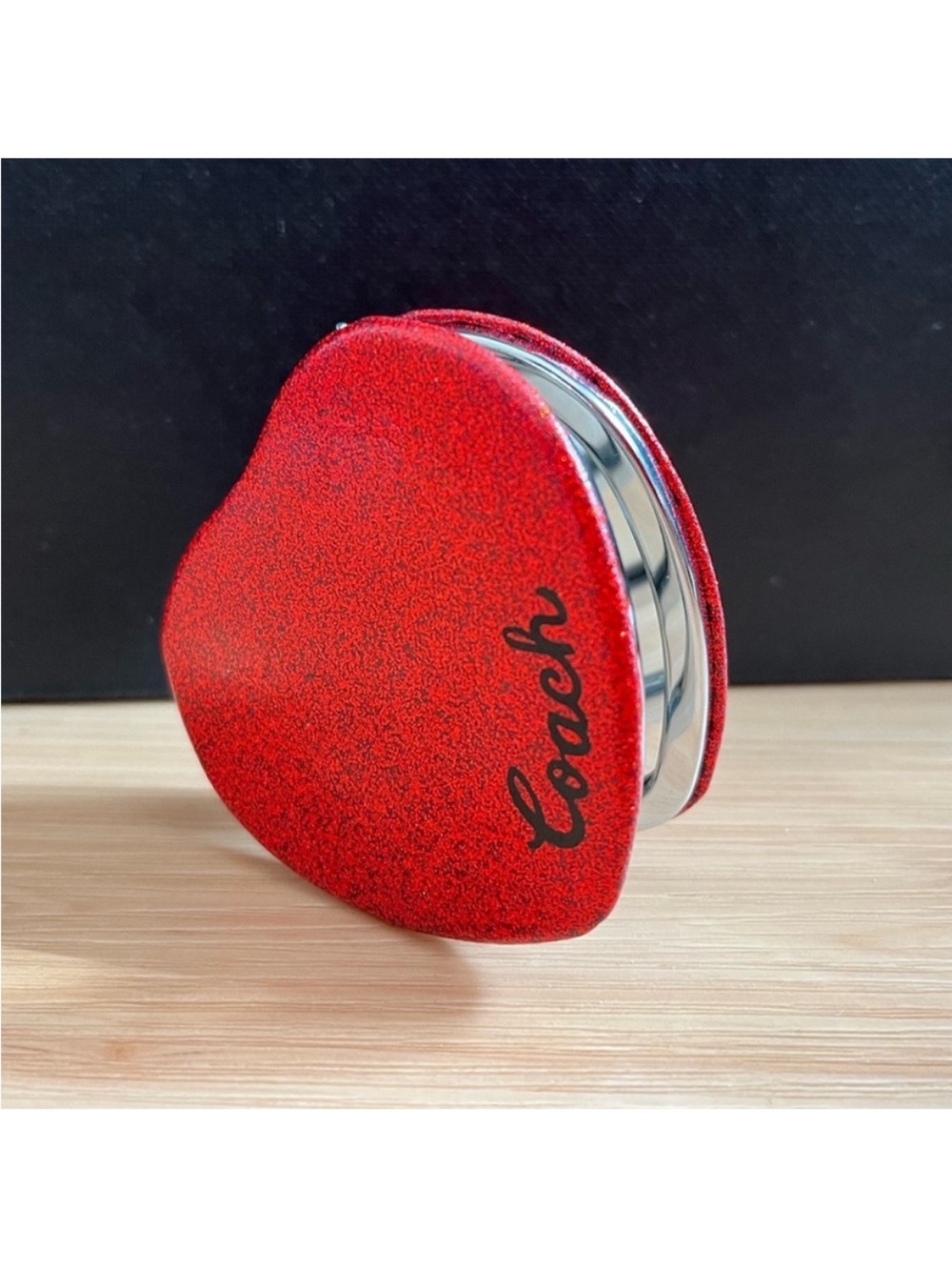 Coach Glitter Heart Compact #CF153